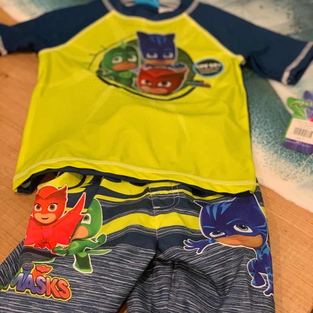 NWT PJ Masks Swim Set 4T